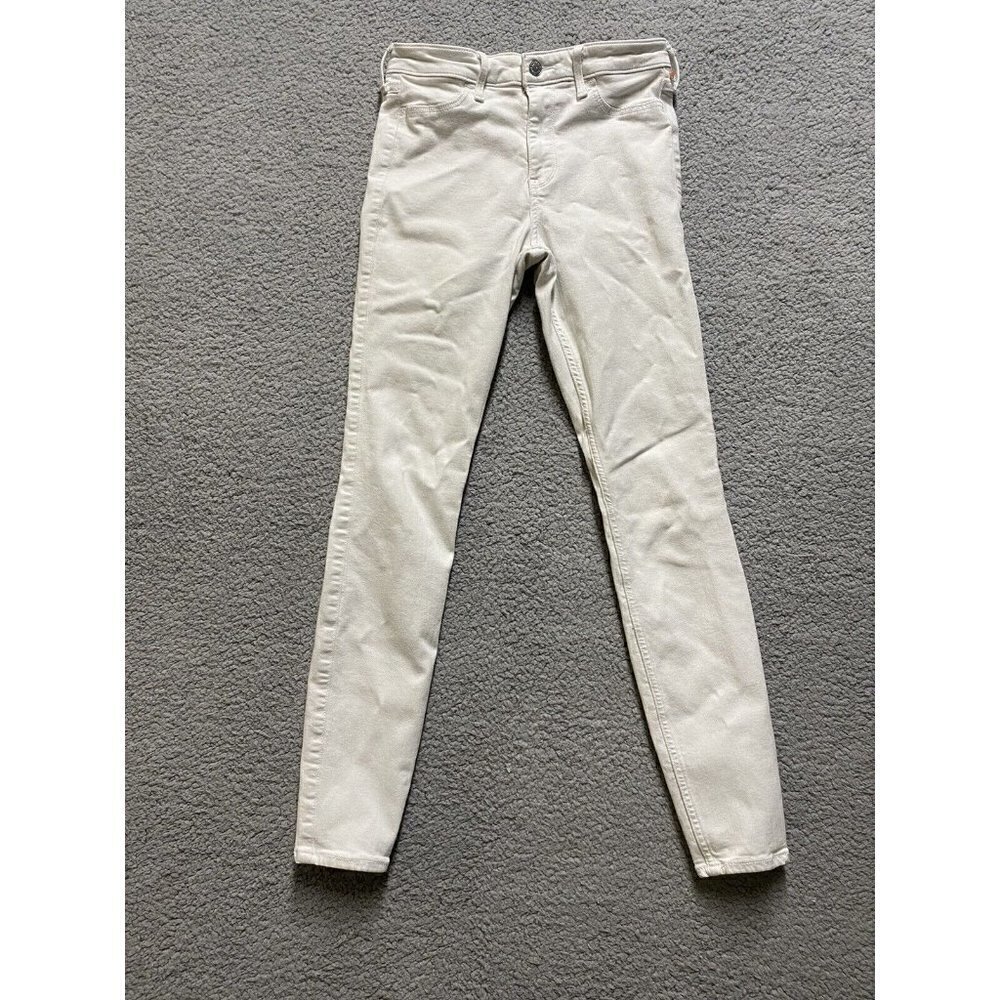 Hollister Jeans womens 3L W26 L 30 white High Rise Advanced Stretch